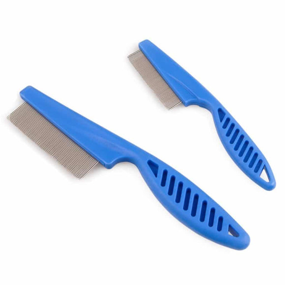 Pawzy Flea Comb with Double Row of Teeth, One Size, Flea Prevention, Flea Comb for Dogs