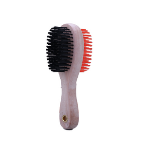 Pawzy Pet Dog Brush, Double-Sided Pet Slicker Brush with Bamboo Handle for Dogs and Cats.