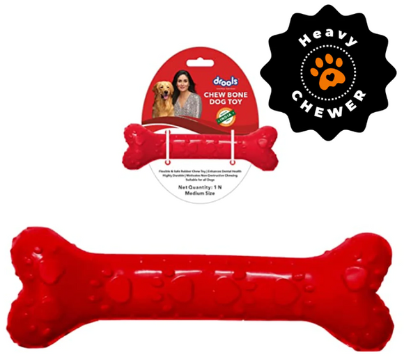 Drools Non Toxic Rubber Chew Bone Toy for Dogs