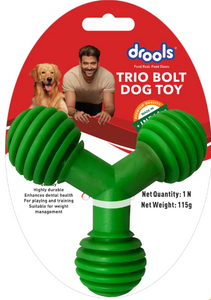 Drools Non-Toxic Rubber Trio Bolt Toy for Dogs