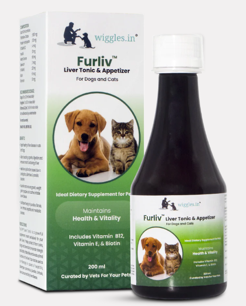 Furliv Liver Tonic for Dogs Cats Appetite Booster - Multivitamin Appetizer Pet Syrup 200 ml