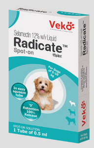 Veko Radicate Spot On with Selamectin 0.5 ml  for 5-10 kg dogs