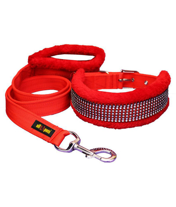 Pawzy Fur Collar with Leash- Assorted colors