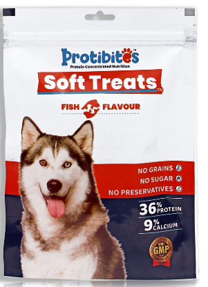 PROTIBITES Dog Treats for Adult Puppies Fish Flavor