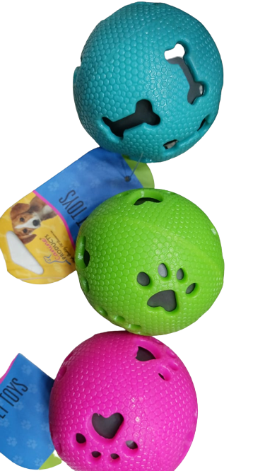 CP Vinyl Squeaker Ball Chew Toy for Dogs & Cats