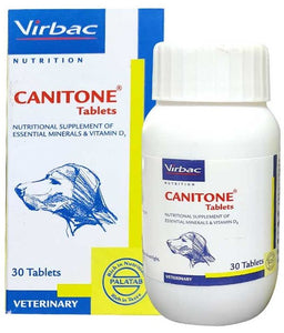 Virbac Canitone Calcium Supplement Tables For Dogs