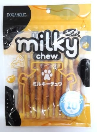 Dogaholic Milky Chew cheese chicken sticks dog treat