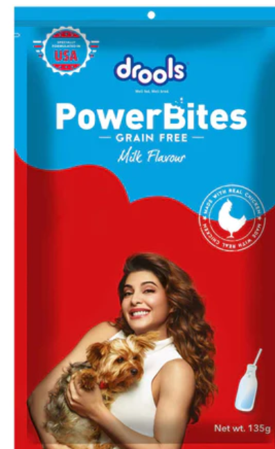 Drools Power Bites Real Chicken milk flavour , Dog Treats, 135g