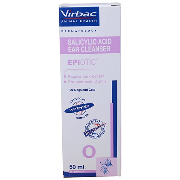 Virbac Epiotic Salicylic Acid Ear Cleanser, 50 ml