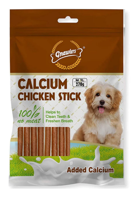 Gnawlers Calcium Chicken Sticks 270 Gms