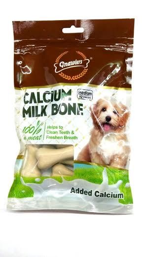 Gnawers’ Calcium Milk Bones Dog Treats 12 Pcs