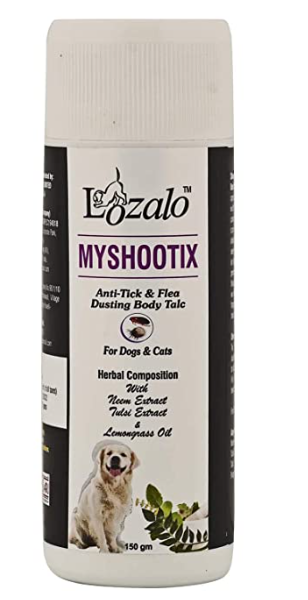 Lozalo My 'Shootix' Anti-Tick & Flea Dusting body Herbal Talc 150 g