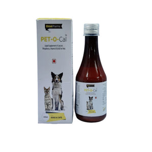 PET-O- CAL Calcium Supplement Syrup for Dogs & Cats-200ML