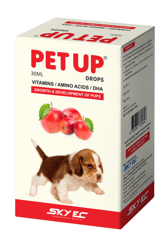 SKYEC PETUP Pro Drops Multi-Vitamin Multi-Oxidant Multi-Minerals Amino Acids Supplement for Dogs and Cats 30ML