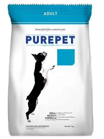 Purepet Dry Pet Food - For Adult Dogs, Chicken & Vegetables