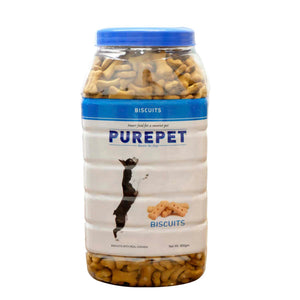 Purepet Dog Treats - Real Chicken Biscuit, Milk Flavour-455 gms