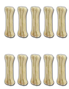 Pawzy Natural Raw Hide Bones 3" pack of 10