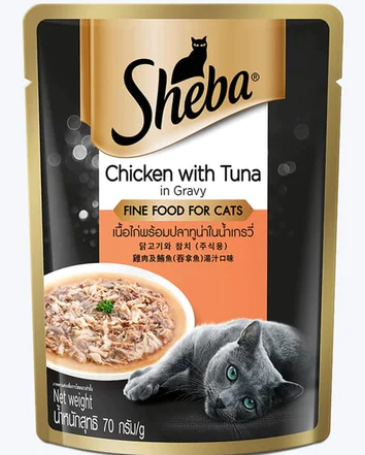 Sheba Chicken Tuna gravy Adult Fine Cat Wet Food