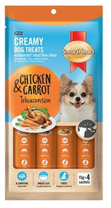 Smart Heart Creamy Dog Treats Chicken Carrot flavor  60g