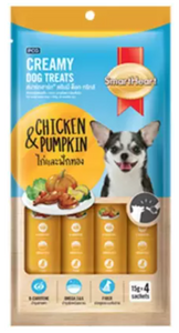 Smart Heart Creamy Dog Treats Chicken Pumpkin flavor  60g