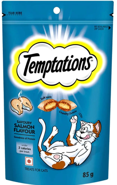 Temptations Savoury Salmon Flavour Cat Treats