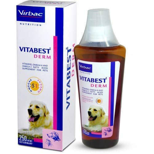 Virbac VITABEST DERM Oral Supplement for Dogs and Cats - 250 ml