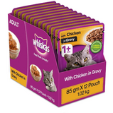 Whiskas 1+ Chicken in Gravy Wet Food , 85g